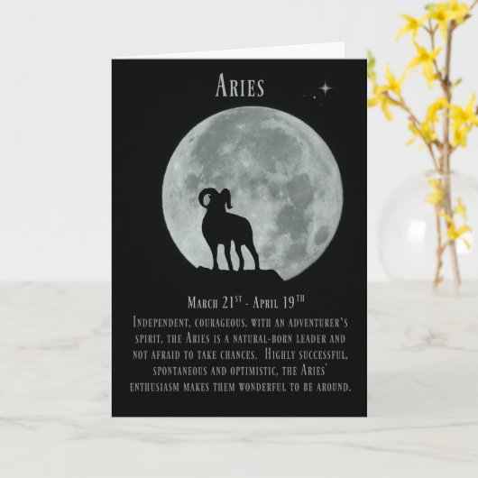 Het Teken van de dierenriem van Ram, de Kaart van (Gele Bloem)