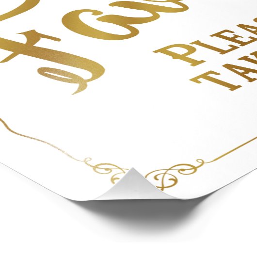 Het teken van de gunst van de bruiloft, partijvoor foto afdruk (Hoek)