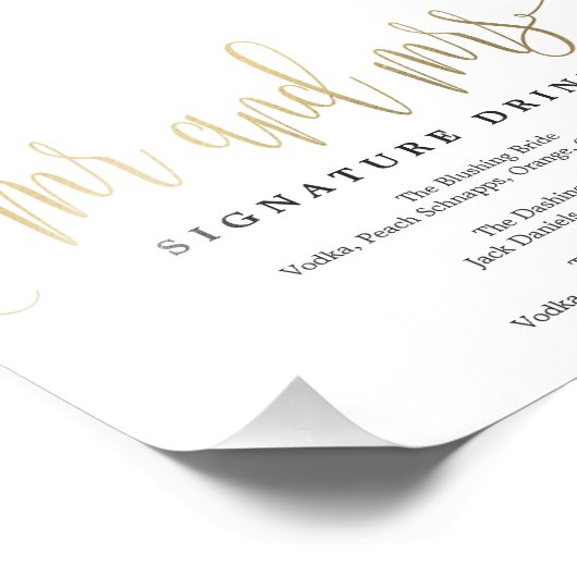 Het Teken van de Handtekening van het huwelijk Dri Foto Afdruk (Hoek)