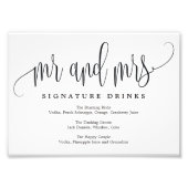 Het Teken van de Handtekening van het huwelijk Dri Foto Afdruk (Voorkant)