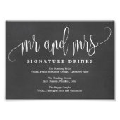 Het Teken van de Handtekening van het huwelijk Dri Foto Afdruk (Voorkant)