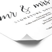 Het Teken van de Handtekening van het huwelijk Dri Foto Afdruk (Hoek)