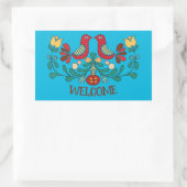 Het Teken van de hexuitdraai, Tortelduifjes, voeg  Rechthoekige Sticker (Tas)