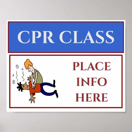 Het Teken van de Klasse CPR, voegt of geeft tekst  Poster (Voorkant)