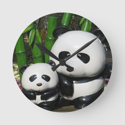 Het Teken van de Panda van de Dierentuin van Ueno Ronde Klok (Voorkant)