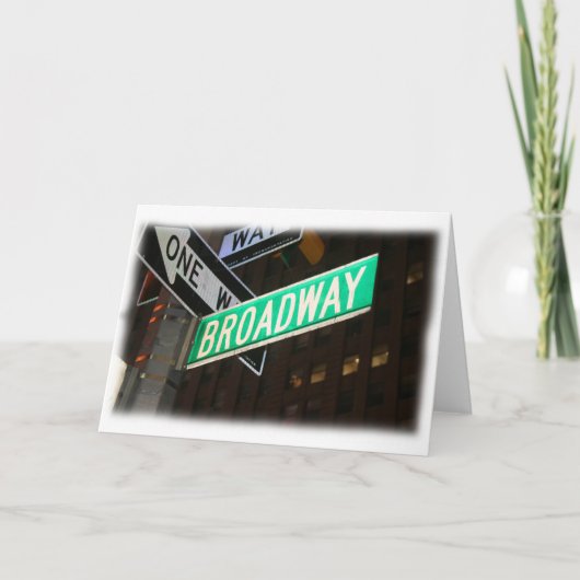 Het Teken van de Straat van Broadway Kaart (Voorkant)