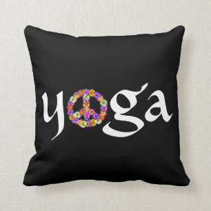 Het Teken van de Vrede van de yoga Bloemen op Kussen