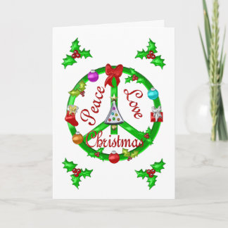 Het Teken van de Vrede van Kerstmis Feestdagen Kaart