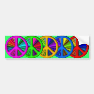 Het Teken van de Vrede van Trippy van de hippie Bumpersticker