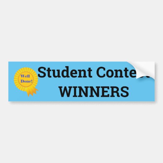 Het teken van de Winnaars van de Contest van de st Bumpersticker (Voorkant)