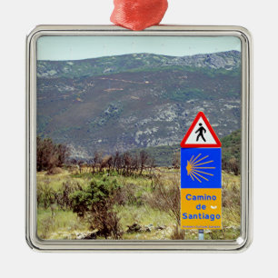 Het teken van Gr Camino DE Santiago DE Compostela, Metalen Ornament