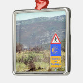 Het teken van Gr Camino DE Santiago DE Compostela, Metalen Ornament (Links)