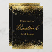 Het Teken van het Boek van de gast - Modieuze Feestdagenkaart (Voorkant / Achterkant)