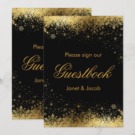 Het Teken van het Boek van de gast - Modieuze Feestdagenkaart (Voorkant / Achterkant)