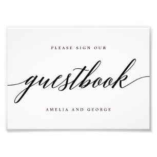Het Teken van het Guestbook kiest Uw Grootte Moder Foto Afdruk