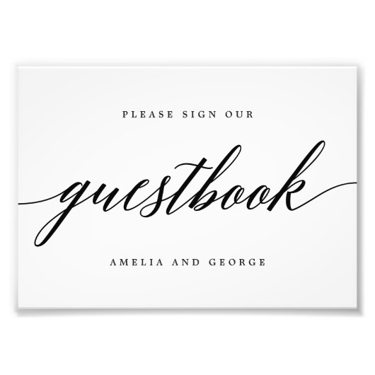 Het Teken van het Guestbook kiest Uw Grootte Moder Foto Afdruk (Voorkant)