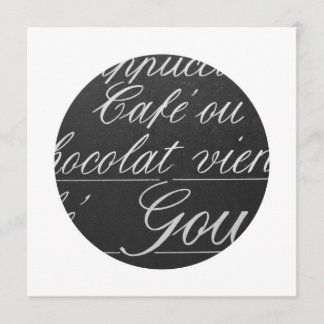 Het teken van het menu van het Kafel van Parijs