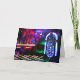 Het Teken van het roomijs en Vintage Juke-box Kaart