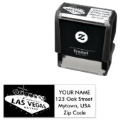 Het teken van Las Vegas 2.15"x 0.78"Douanestempel Zelfinktende Stempel (In situ)