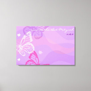 Het Teken van Mitzvah van de Knuppel van VLINDERS Canvas Afdruk