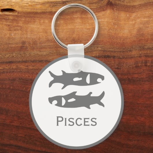 Het Teken van Pisces van het Ontwerp van de Zodisc Sleutelhanger (Voorkant)