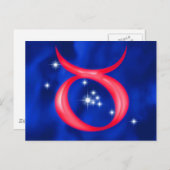 Het tekenStier van de dierenriem Briefkaart (Voorkant / Achterkant)