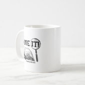 Het tekstbewijs Grappige testdag geschenken voor o Koffiemok (Voorkant links)