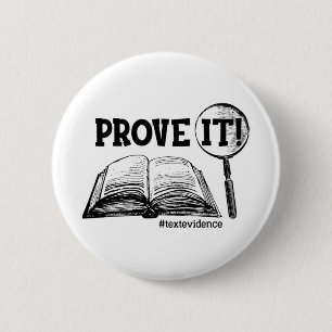 Het tekstbewijs Grappige testdag geschenken voor o Ronde Button 5,7 Cm