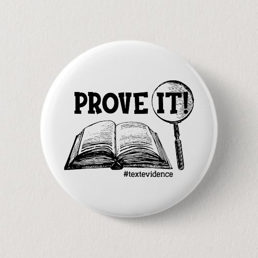 Het tekstbewijs Grappige testdag geschenken voor o Ronde Button 5,7 Cm (Voorkant)
