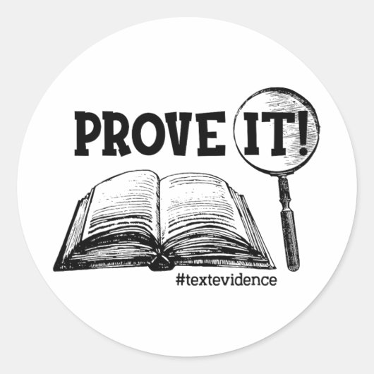 Het tekstbewijs Grappige testdag geschenken voor o Ronde Sticker (Voorkant)