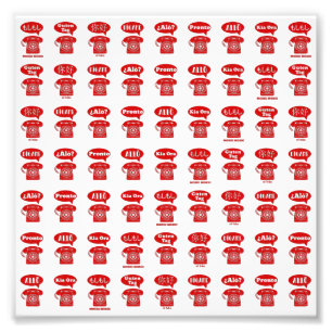 Het telefoonpatroon van de groeten van de vreemde  foto afdruk