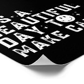 Het telemarketing is een mooie dag om vraag te mak poster (Hoek)