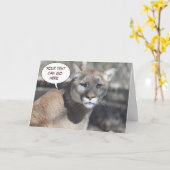 Het teleurgestelde Wenskaart van de Poema Kaart (Gele Bloem)