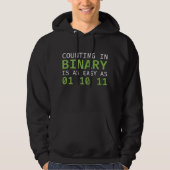 Het tellen in Binair getal Hoodie (Voorkant)