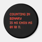 Het tellen in Binair getal Magneet (Voorkant)