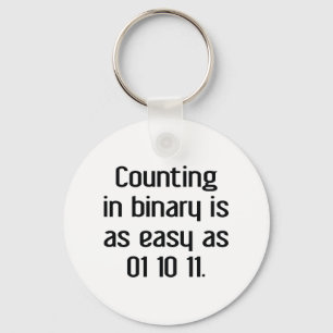 Het tellen in Binair getal Sleutelhanger
