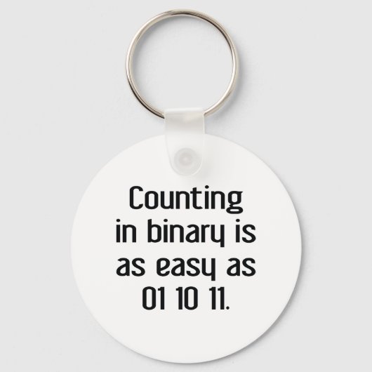 Het tellen in Binair getal Sleutelhanger (Voorkant)