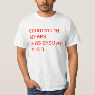 Het tellen in Binair getal T-shirt