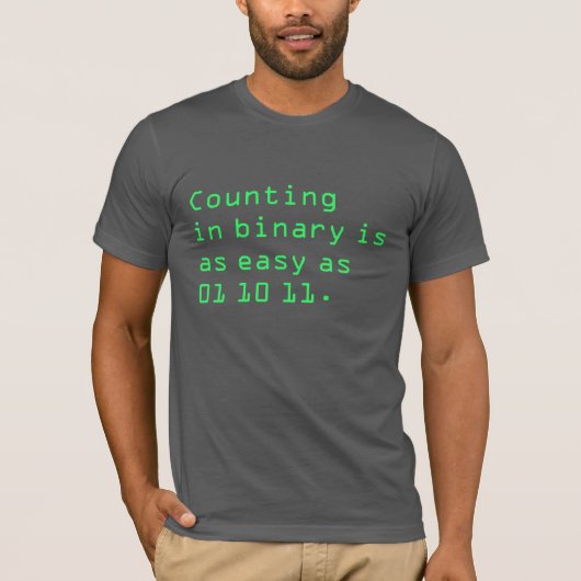 Het tellen in Binair getal T-shirt (Voorkant)