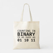 Het tellen in Binair getal Tote Bag (Achterkant)