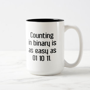 Het tellen in Binair getal Tweekleurige Koffiemok
