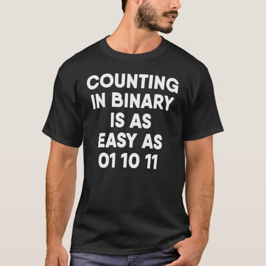 Het tellen in Binaire Informatica IT-programma T-shirt (Voorkant)