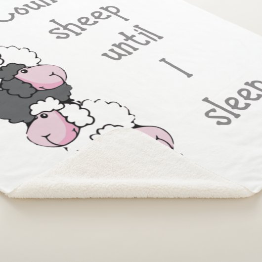 Het tellen Schapen tot ik Slaap Nightime Gezegde v Sherpa Deken (3/4)