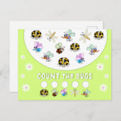 Het tellen van Bijlen Kinder het Leren Activiteit  Briefkaart (Voorkant / Achterkant)