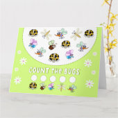 Het tellen van Bijlen Kinder het Leren Activiteit  Kaart (Gele Bloem)