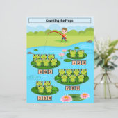 Het tellen van de kikkers werkblad voor kinderen (Staand voorkant)
