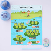 Het tellen van de kikkers werkblad voor kinderen flyer (Enkel)