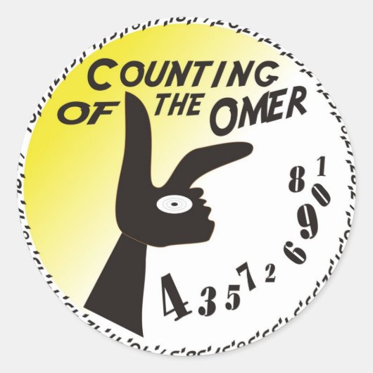 Het tellen van de Omer Ronde Sticker (Voorkant)