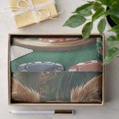 Het tellen van Kaarten, Steampunk Chihuahua Poker  Tissuepapier (Geschenk)