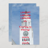 Het tellen van Mijn Vlat Wenskaart van de Blessing (Voorkant / Achterkant)